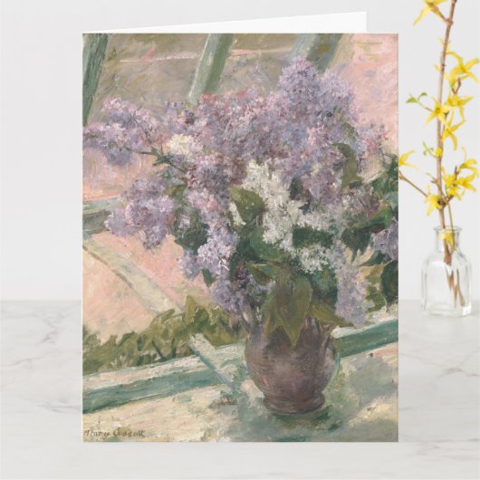 Lilacs in Window door Mary Cassatt American Paint Kaart (Gele Bloem)
