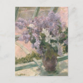 Lilacs in Window van Mary Cassatt American Painter Briefkaart (Voorkant)