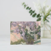 Lilacs in Window van Mary Cassatt American Painter Briefkaart (Staand voorkant)