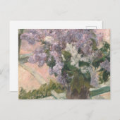 Lilacs in Window van Mary Cassatt American Painter Briefkaart (Voorkant / Achterkant)