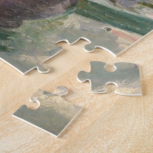 Lilacs in Window van Mary Cassatt American Painter Legpuzzel (Zijkant)