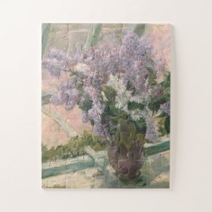 Lilacs in Window van Mary Cassatt American Painter Legpuzzel
