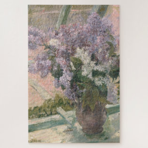 Lilacs in Window van Mary Cassatt American Painter Legpuzzel