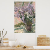 Lilacs in Window van Mary Cassatt American Painter Poster (Keuken)