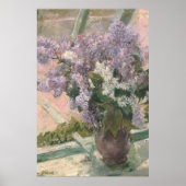 Lilacs in Window van Mary Cassatt American Painter Poster (Voorkant)