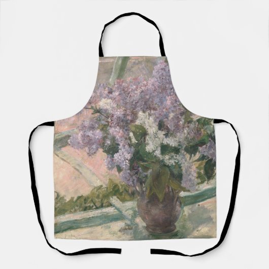 Lilacs in Window van Mary Cassatt American Painter Schort (Voorkant)