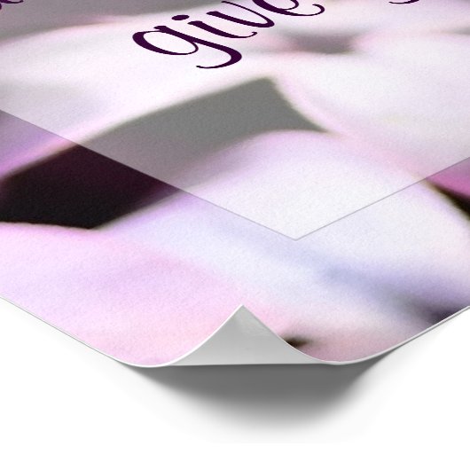 Lilacs Jeremiah 29:11 Poster (Hoek)