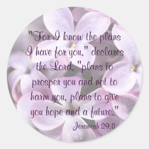 Lilacs Jeremiah 29:11 Sticker
