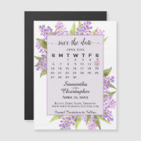 Lilacs & Kalender Lavendel Bruiloft Save the Date