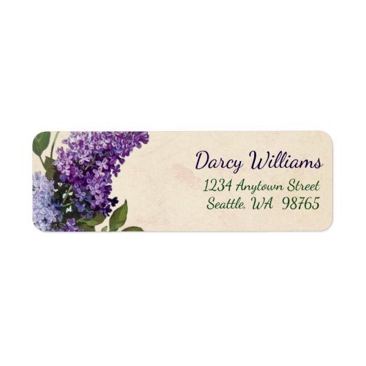 Lilacs-labels voor retouradressen Etiket (Voorkant)