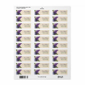Lilacs-labels voor retouradressen Etiket (Full Sheet)