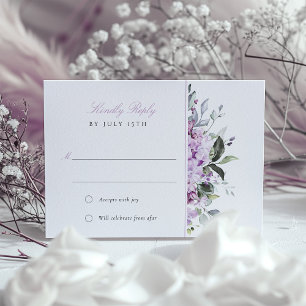 Lilacs Lavendel Bliss Bruiloft RSVP Kaart