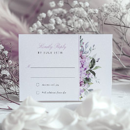 Lilacs Lavendel Bliss Bruiloft RSVP Kaart