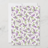 Lilacs & Lente Bloemen Bruidsdouche Uitnodiging (Achterkant)