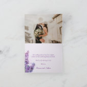 Lilacs lente zomer bruiloft bedankkaart (Binnen)