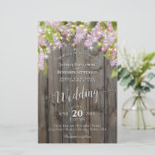 Lilacs & Lights on Wood BUDGET Weddenschap (Staand voorkant)