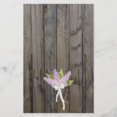 Lilacs & Lights on Wood BUDGET Weddenschap (Achterkant)