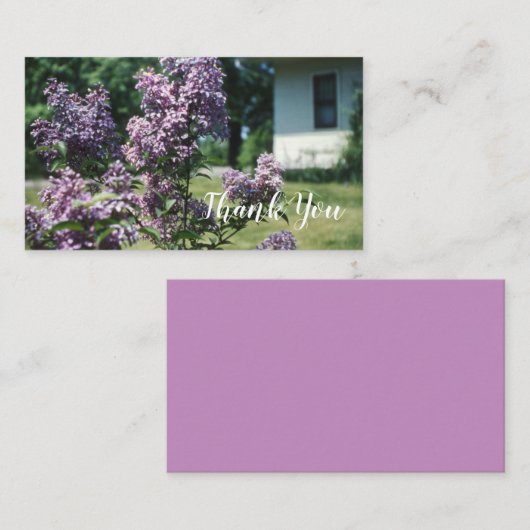 Lilacs  Lila Struik thuis Visitekaartje (Voorkant / Achterkant)