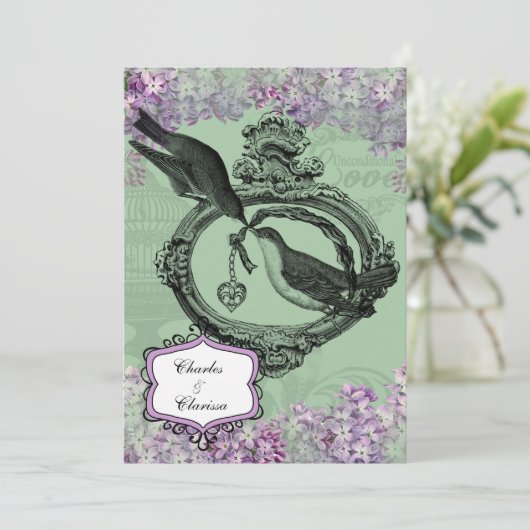  Lilacs Locket 5x7 Uitnodiging (Staand voorkant)