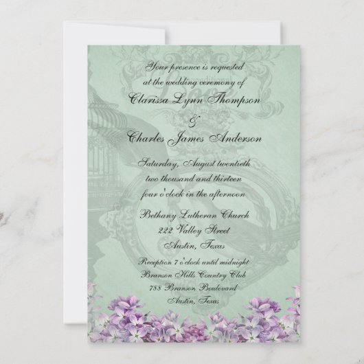  Lilacs Locket 5x7 Uitnodiging (Achterkant)