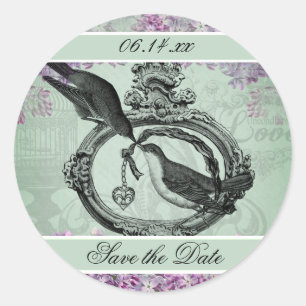  Lilacs Locket Bewaar de Datum Ronde Stickers
