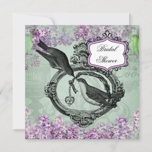  Lilacs Locket Bridal Shower Kaart (Voorkant)