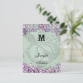  Lilacs Locket Wedding RSVP-kaart RSVP Kaartje (Staand voorkant)