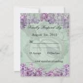  Lilacs Locket Wedding RSVP-kaart RSVP Kaartje (Achterkant)
