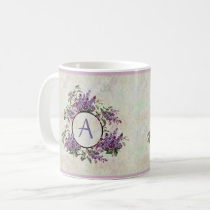 Lilacs Monogram pasta Marble Ceramic Mok