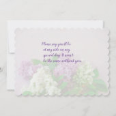 Lilacs op een bleke roze achtergrond kaart (Achterkant)