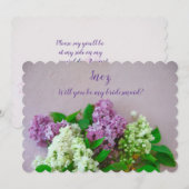 Lilacs op een bleke roze achtergrond kaart (Voorkant / Achterkant)