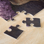 Lilacs op Gouden Achtergrond Olieverfschilderij Legpuzzel (Zijkant)