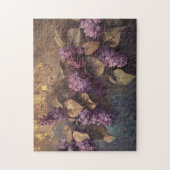 Lilacs op Gouden Achtergrond Olieverfschilderij Legpuzzel (Verticaal)
