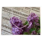 Lilacs op muziek van oude vellen groot cadeauzakje (Voorkant)