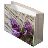 Lilacs op muziek van oude vellen groot cadeauzakje (Voorkant Gekanteld)