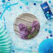 Lilacs op oude muziek papieren bordje (Feest)