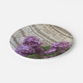 Lilacs op oude muziek papieren bordje (Gekanteld)