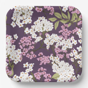 Lilacs op Paarse Papieren Bordje
