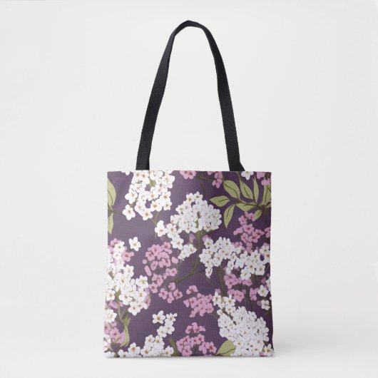 Lilacs op Paarse Tote Bag (Voorkant)