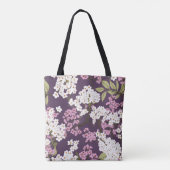 Lilacs op Paarse Tote Bag (Achterkant)