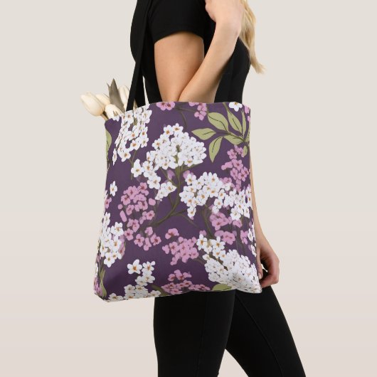 Lilacs op Paarse Tote Bag (Dichtbij)