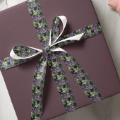 Lilacs Paarse en witte bloemen Satijnen Lint