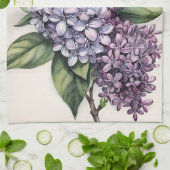 Lilacs Paarse Lila Struik Illustratie Theedoek (Gevouwen)