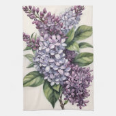 Lilacs Paarse Lila Struik Illustratie Theedoek (Verticaal)