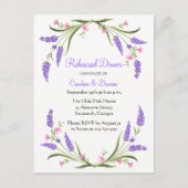 Lilacs Paarse Waterverf Floral Rehearsal Dinner Uitnodiging Briefkaart (Voorkant)