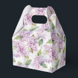 Lilacs Print Party Behandelbox Bedankdoosjes<br><div class="desc">Feestvoordeeldoos is afgebeeld met een lilacs bloemenprint. Pas dit object aan of koop het object zoals het is. Tip: voeg gewoon je geweldige traktaties toe en voeg wat feestelijk lint toe. Afbeelding onder licentie</div>