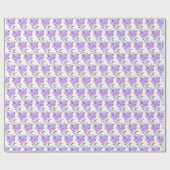 Lilacs Purple Flowers Watercolor Nature Pattern Cadeaupapier (Vlak)