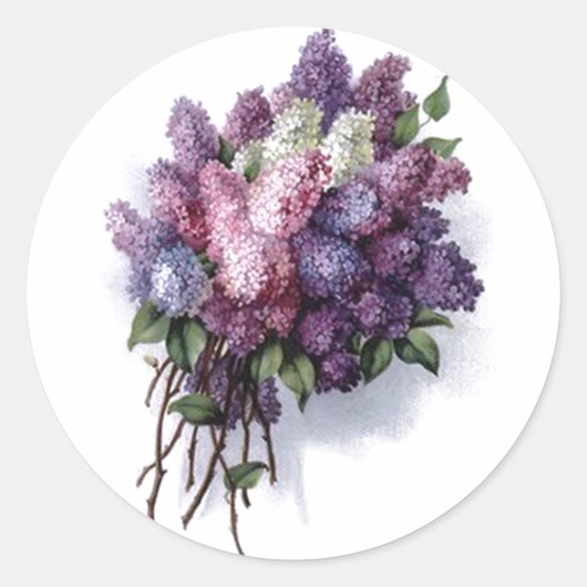 Lilacs Ronde Sticker (Voorkant)