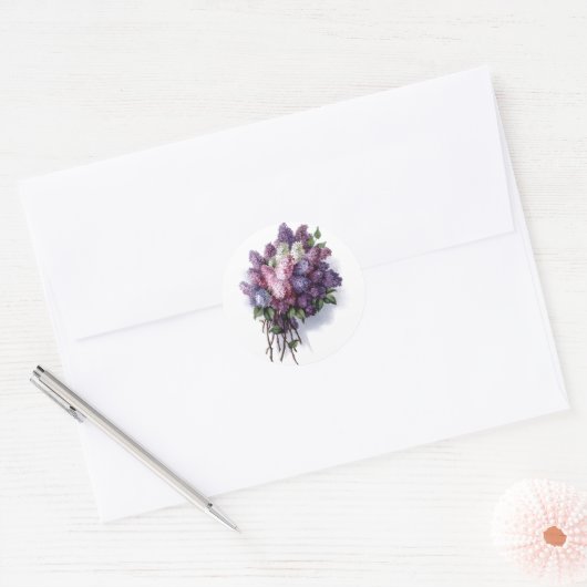  Lilacs Ronde Sticker (Envelop)