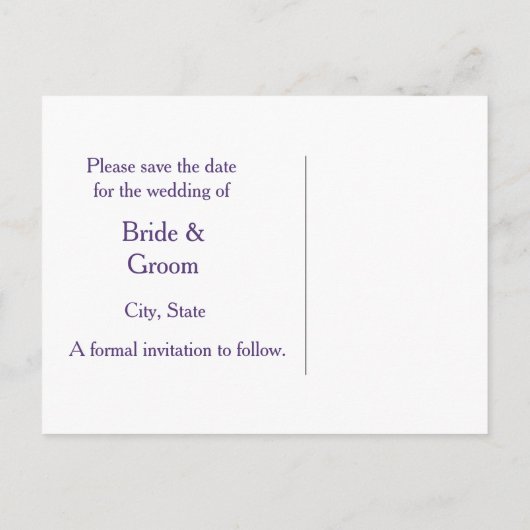 Lilacs Save the Date Briefkaart (Achterkant)